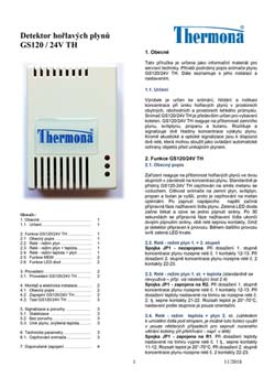 Detektor hořlavých plynů GS120/24V TH