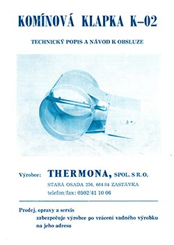 Komínová klapka K-02