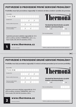 Potvrzení o provedení 1. a 2. servisní prohlídky