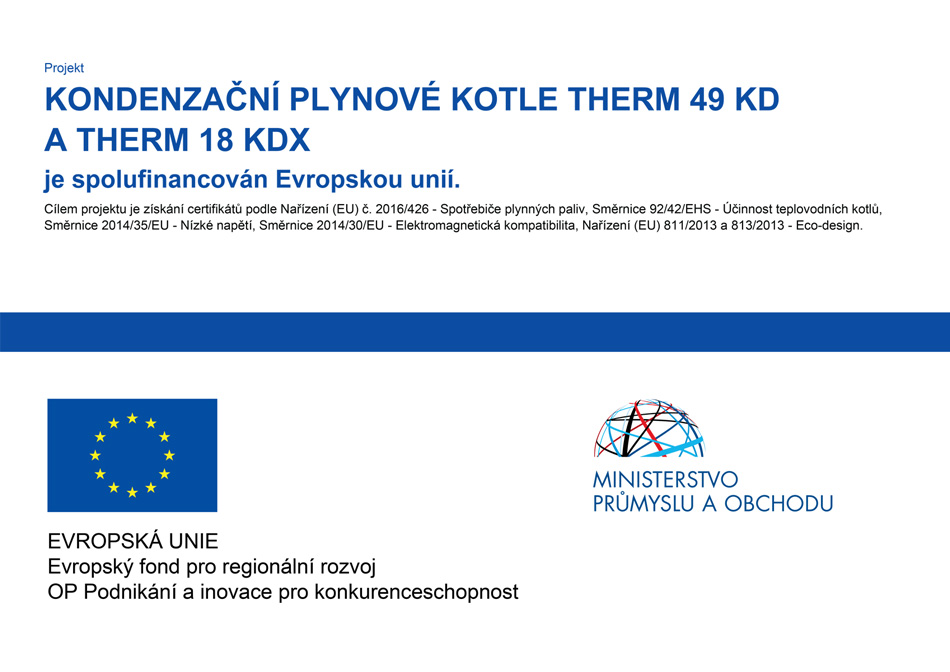 Projekt: Kondenzační plynové kotle THERM 49 KD a THERM 18 KDx